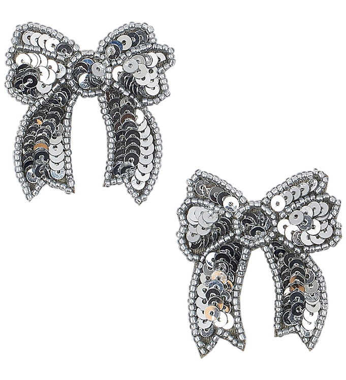 Konges Sløjd Hårklips - 2-pak - Sequin Bow - Silver Konges Sløjd Hårklips - 2-pak - Sequin Bow - Silver