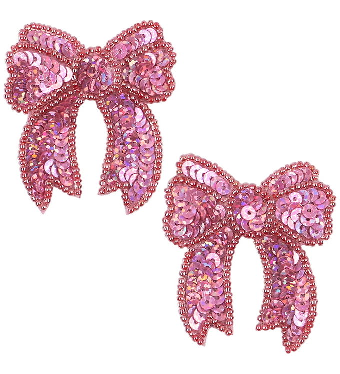 Konges Sløjd Hårspænder - 2-pak - Sequin Bow - Rapture Rose