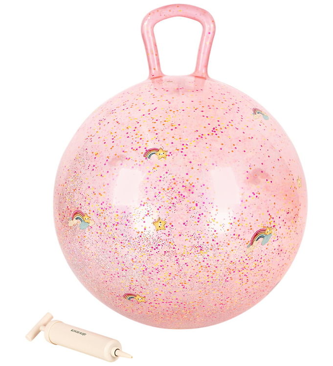 Konges Sløjd Hoppebold m. Håndtag - 50 cm - Rainbow m. Glimmer Konges Sløjd Hoppebold m. Håndtag - 50 cm - Rainbow m. Glimmer