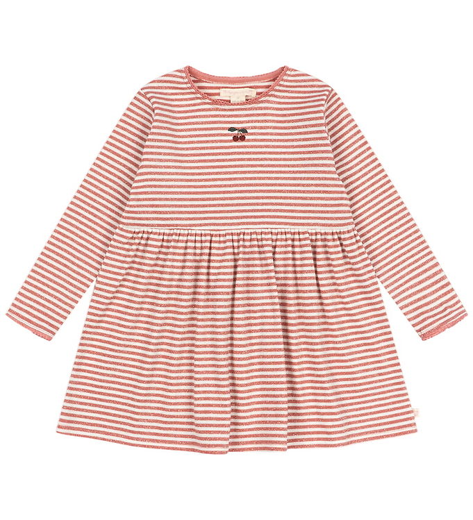 Konges Sløjd Kjole - Rib - Roli Stripe - Rose Cream Stripe Konges Sløjd Kjole - Rib - Roli Stripe - Rose Cream Stripe