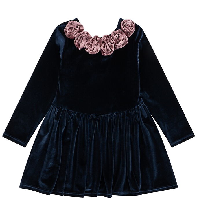 Konges Sløjd Kjole - Velour - Rosetta - Navy Konges Sløjd Kjole - Velour - Rosetta - Navy