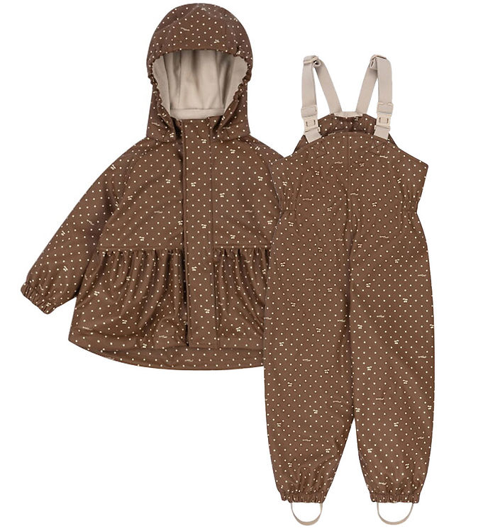 Konges Sløjd Regntøj m/u Seler m. Fleece - PU - Rainy Palme - Ch Konges Sløjd Regntøj m/u Seler m. Fleece - PU - Rainy Palme - Ch