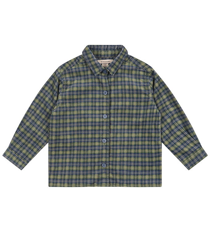 Konges Sløjd Skjorte - Fløjl - Cara - Laurel Blue Check Konges Sløjd Skjorte - Fløjl - Cara - Laurel Blue Check