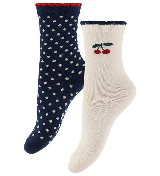 Konges Sløjd Strømper - 2-pak - Cherry Dot - Cherry Mix
