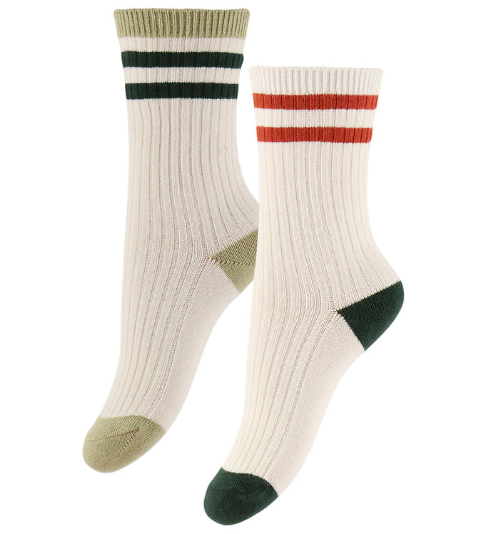 Konges Sløjd Strømper - 2-pak - Green Stripe