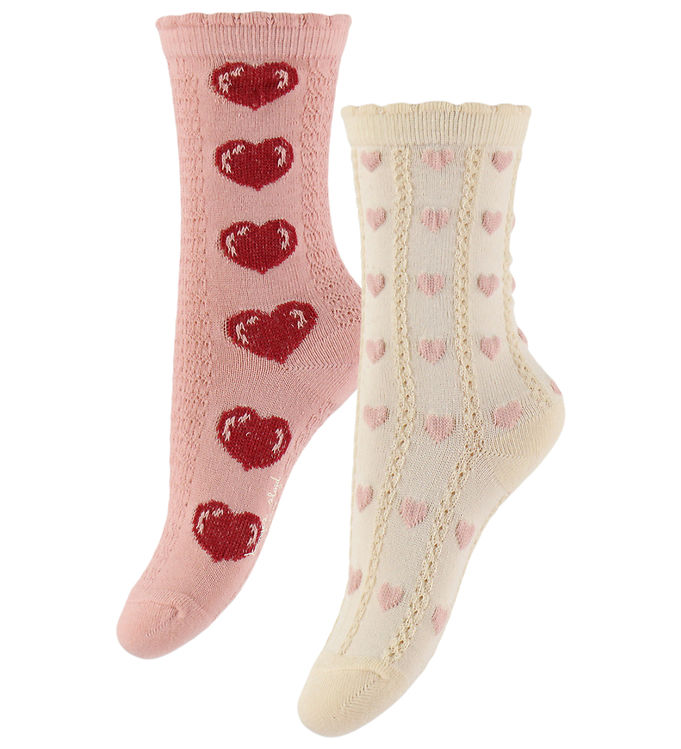 Konges Sløjd Strømper - 2-pak - Heart Mix Konges Sløjd Strømper - 2-pak - Heart Mix