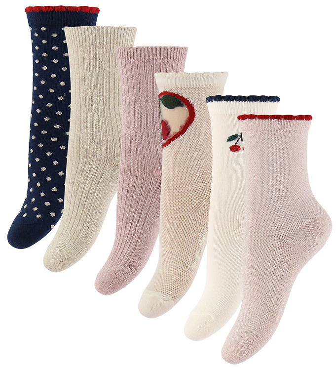 Konges Sløjd Strømper - 6-pak - Multi Glitter Konges Sløjd Strømper - 6-pak - Multi Glitter