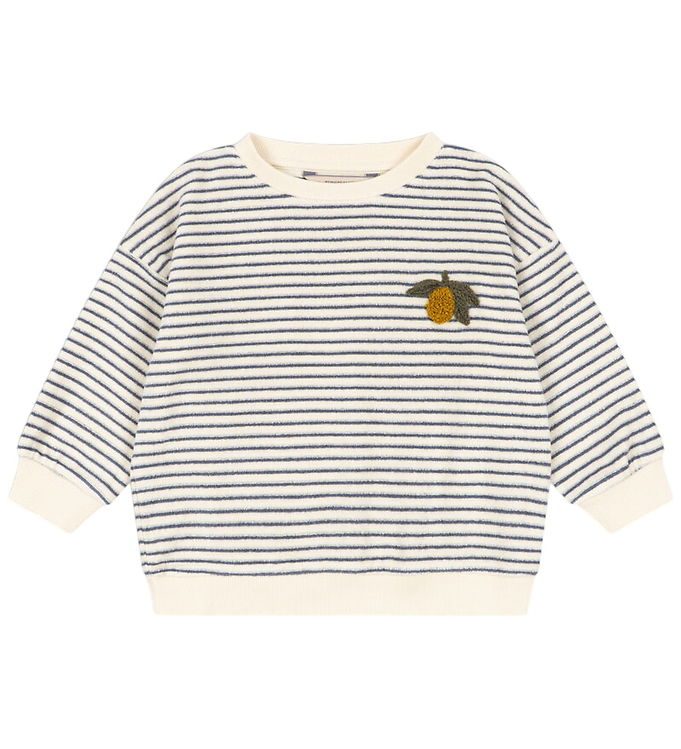 Konges Sløjd Sweatshirt -Frotté - Itty - Flint Stripe Konges Sløjd Sweatshirt -Frotté - Itty - Flint Stripe