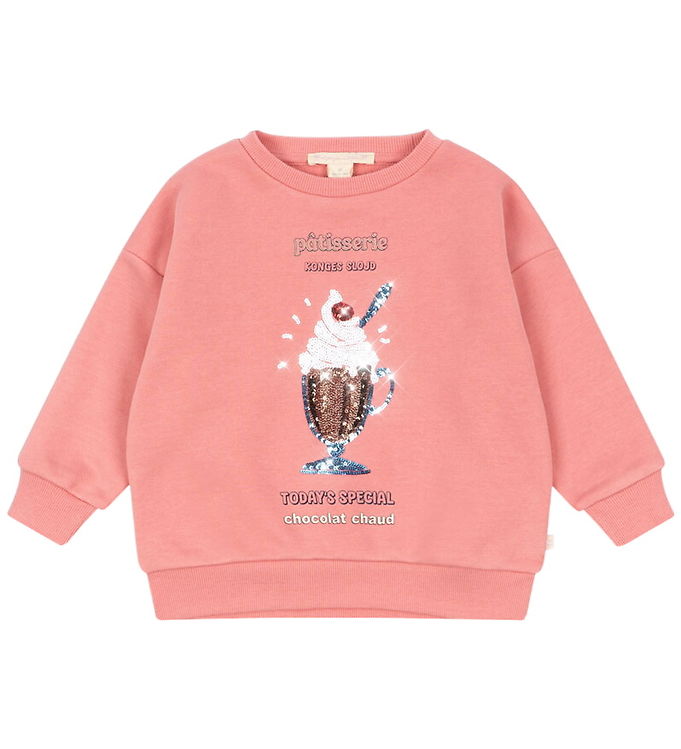 Konges Sløjd Sweatshirt - Lou - Peach Blossom m. Pailletter Konges Sløjd Sweatshirt - Lou - Peach Blossom m. Pailletter