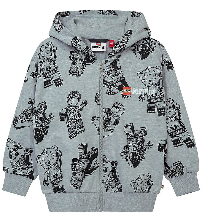 LEGOÂ® Fortnite Cardigan - LWSian 702 - Grå m. Print