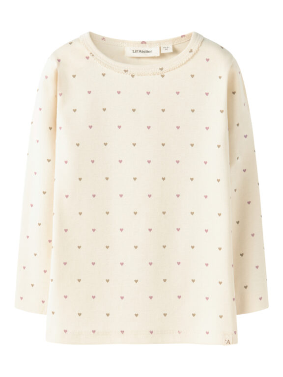 LIL ATELIER Bluse Lalo Turtledove Heart