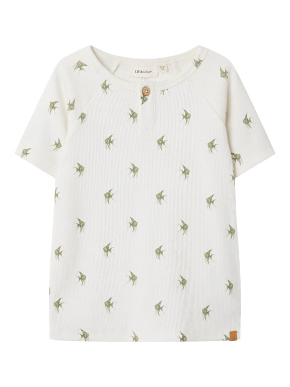 LIL ATELIER Rib T-shirt Lavo Coconut Milk Fish LIL ATELIER Rib T-shirt Lavo Coconut Milk Fish