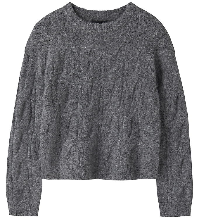 LMTD Bluse - Cable Strik - NlfBullo - Dark Grey Melange