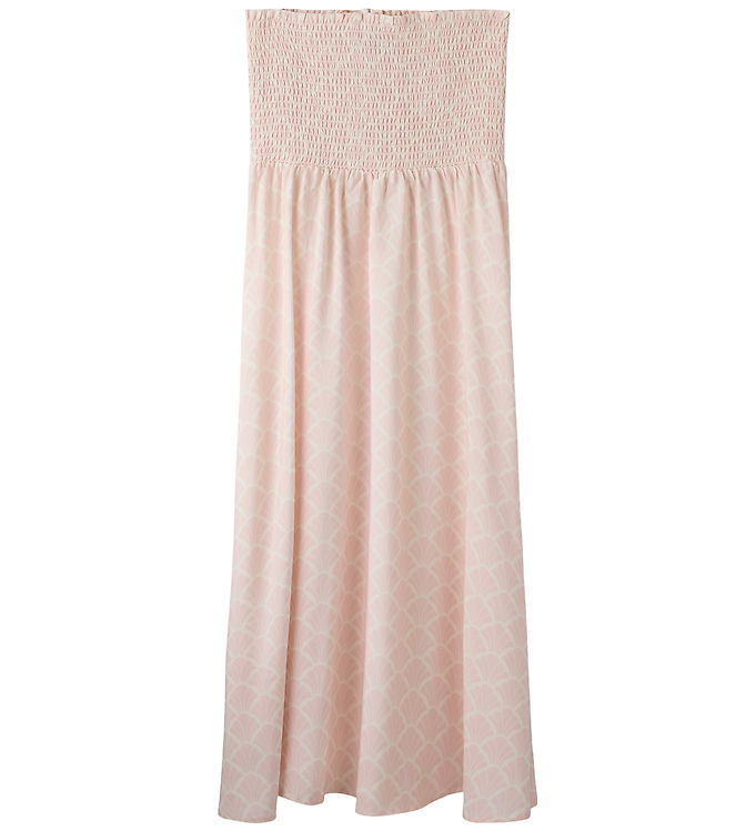 LMTD Maxi Nederdel - NlfZandy - Antique White/W. CRYSTAL PINK