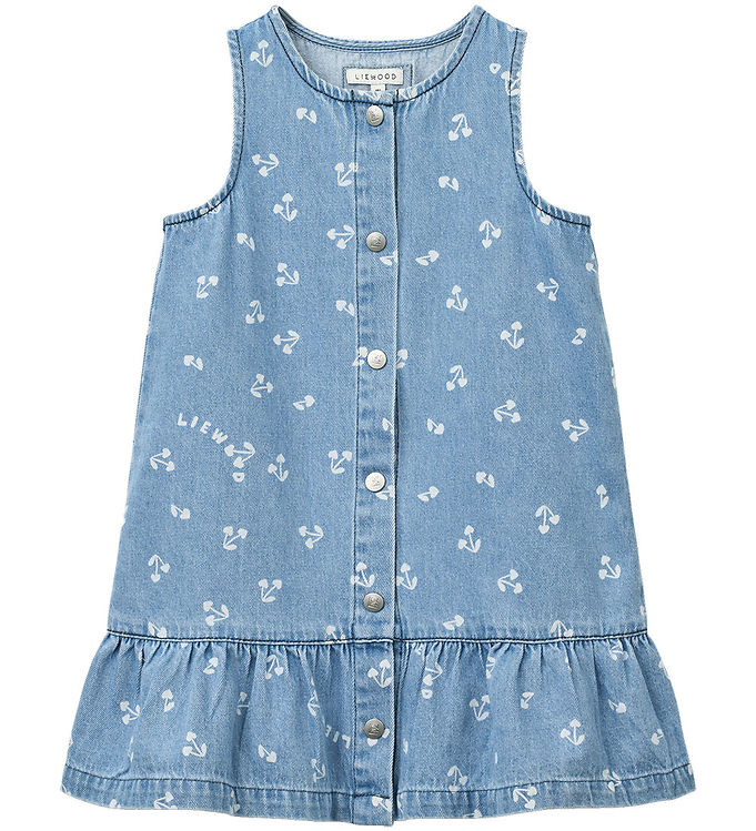 Liewood Kjole - Denim - Sybilla - Cherry Heart Sandy/Denim