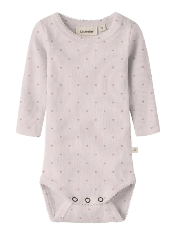 Lil' Atelier Gago Langærmet Body Slim - Hushed Violet - 56