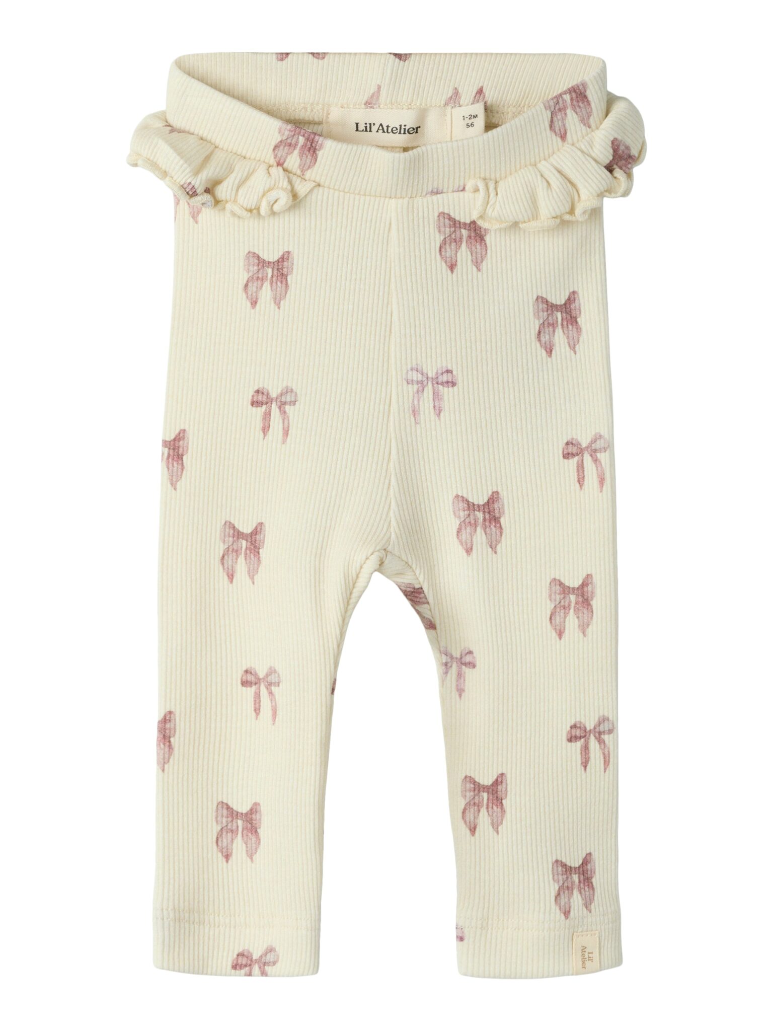 Lil Atelier Gavo - Efi Legging - Turtledove/Bow - 56 cm Lil Atelier Gavo - Efi Legging - Turtledove/Bow - 56 cm