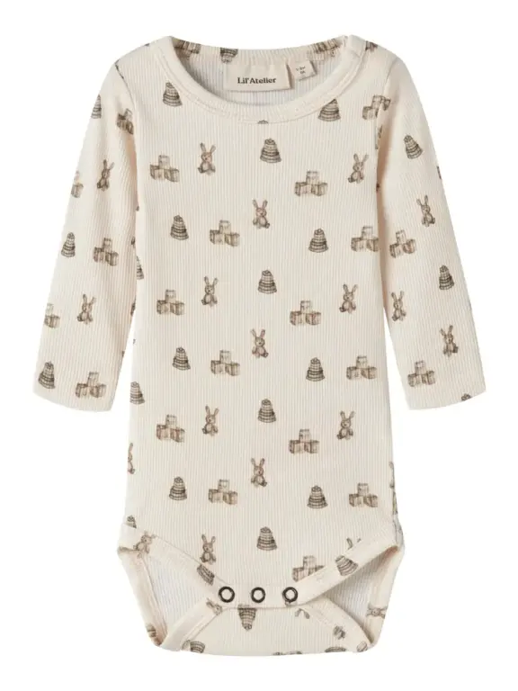 Lil' Atelier Gavo Kin Langærmet Slim Body - Turtledove - 56
