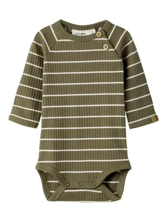 Lil' Atelier Kail Slim Langærmet Body - Shitake - 56