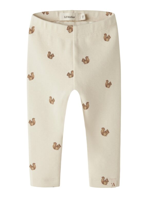Lil Atelier Layo - Kim Slim Leggings NOOS - Turtledove/Squirrel - 56 cm