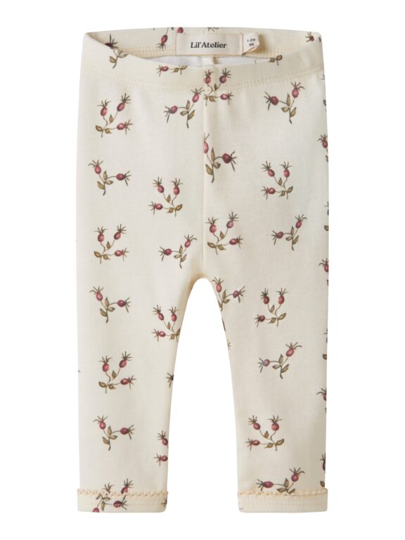 Lil Atelier Layo - Sin Slim Leggings - Turtledove / Rosehip - 56 cm
