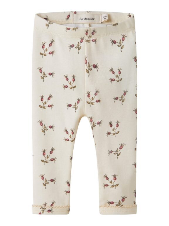 Lil Atelier Layo - Sin Slim Leggings - Turtledove / Rosehip - 56 cm