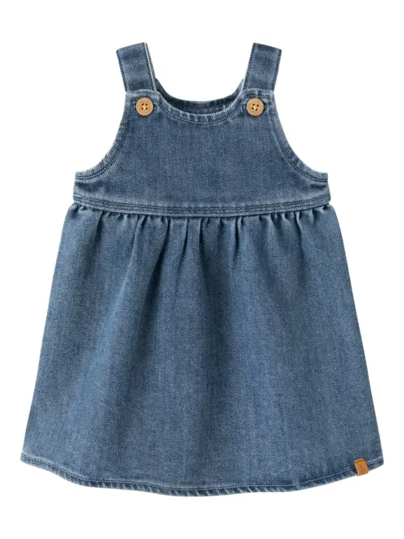 Lil' Atelier Obello Denim Spencer Kjole - Dark Blue Denim - 56