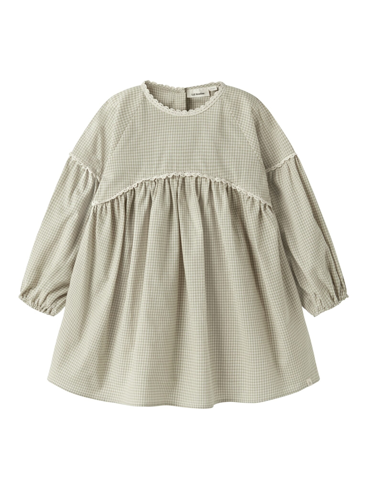 Lil Atelier Oleno - LS Loose Dress - Moss Gray - 92 cm Lil Atelier Oleno - LS Loose Dress - Moss Gray - 92 cm