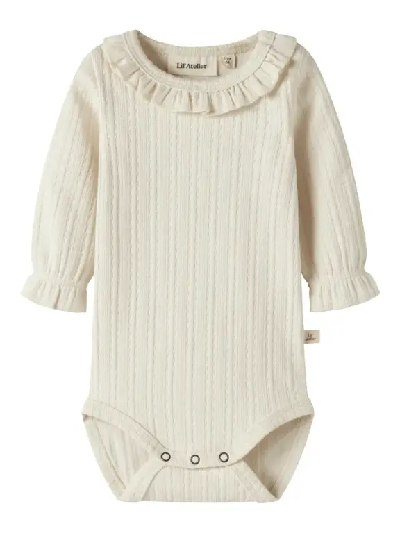 Lil' Atelier Onela Langærmet Slim Body - Turtledove - 56 Lil' Atelier Onela Langærmet Slim Body - Turtledove - 56