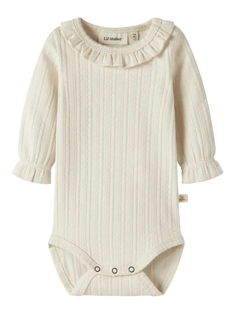 Lil' Atelier Onela Langærmet Slim Body - Turtledove - 56