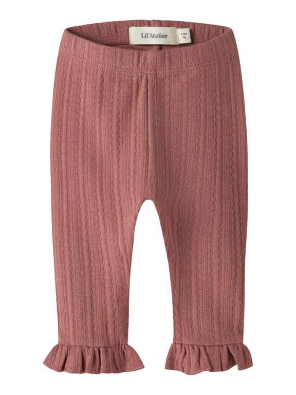 Lil Atelier Onela - Slim Leggings - Withered Rose - 56 cm