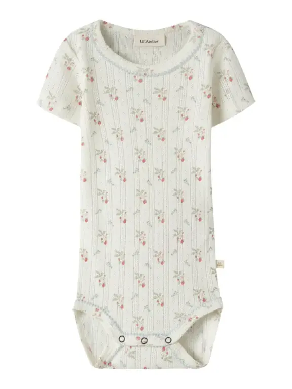 Lil' Atelier Rachello Duna Kortærmet Slim Body - Coconut Milk - 62