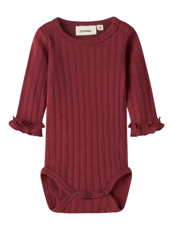Lil' Atelier River Langærmet Slim Body - Biking Red - 68