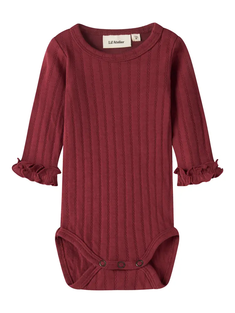 Lil' Atelier River Langærmet Slim Body - Biking Red - 68 Lil' Atelier River Langærmet Slim Body - Biking Red - 68