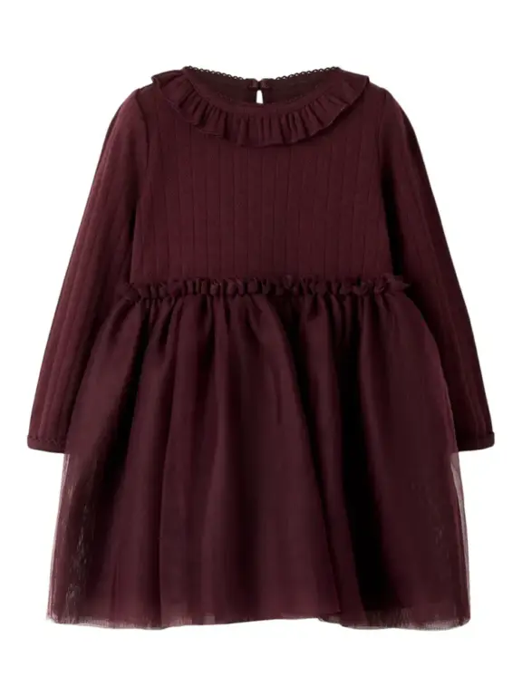 Lil' Atelier Solange Tulle Kjole - Catawba Grape - 110