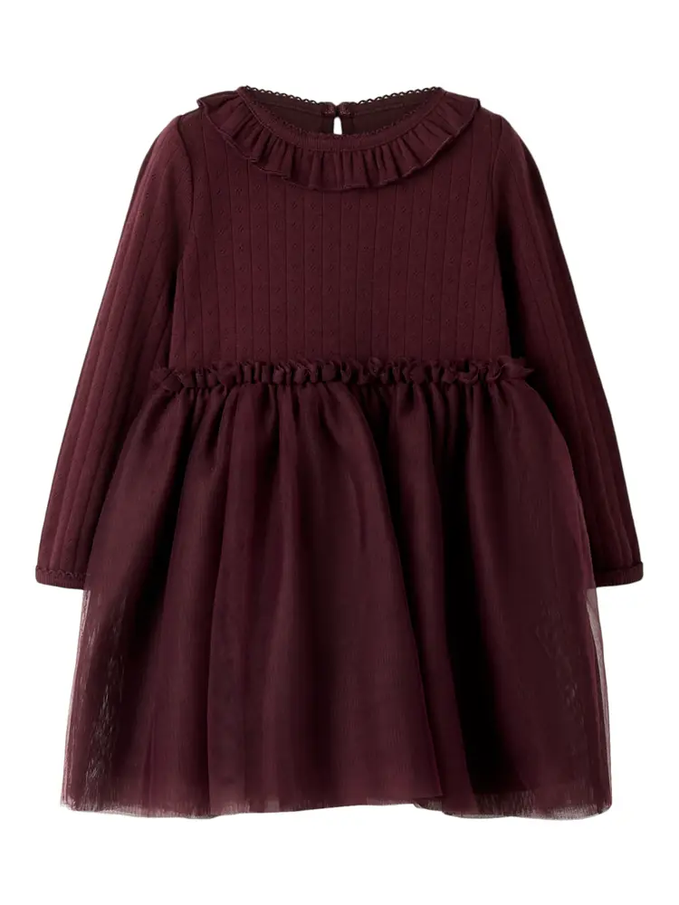 Lil' Atelier Solange Tulle Kjole - Catawba Grape - 110