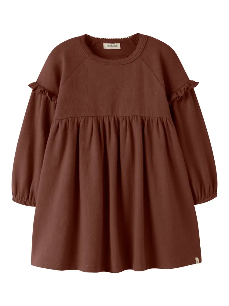 Lil' Atelier Thoro Hen Kjole - Mahogany - 110 Lil' Atelier Thoro Hen Kjole - Mahogany - 110