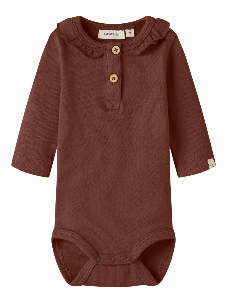 Lil' Atelier Thoro Hou Langærmet Slim Body - Mahogany - 56 Lil' Atelier Thoro Hou Langærmet Slim Body - Mahogany - 56