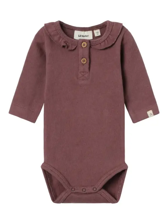 Lil' Atelier Thoro Hou Langærmet Slim Body - Rose Brown - 68