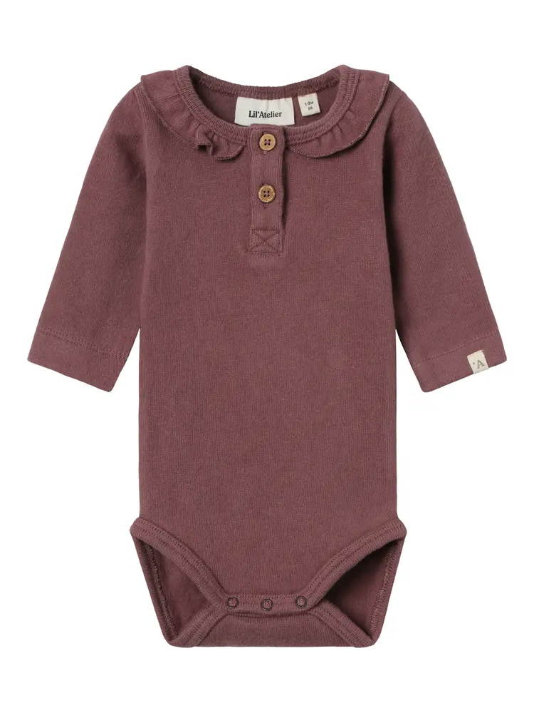 Lil' Atelier Thoro Hou Langærmet Slim Body - Rose Brown - 68