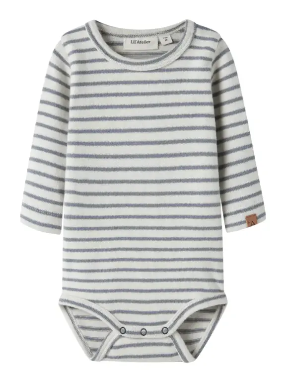 Lil' Atelier Thoro Keo Langærmet Slim Body - Turtledove - 74