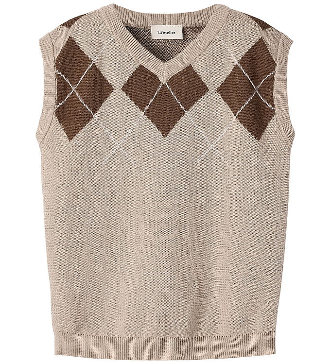 Lil' Atelier Vest - Strik - NmmRonan - White Pepper