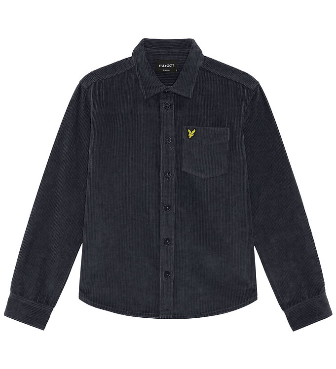 Lyle & Scott Skjorte - Fløjl - Dark Navy