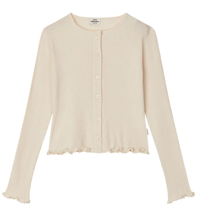 Mads Nørgaard Cardigan - Rib - Almond Oli