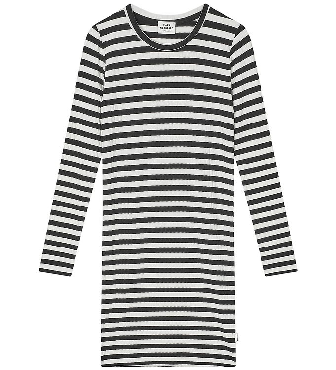 Mads Nørgaard Kjole - Rib - Stripe Dubina - Sort/Vanilla Ice