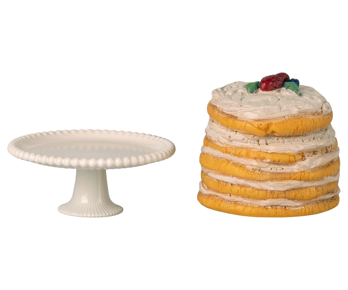 Maileg Kage og Kageopsats, Mus – Råhvid Maileg Kage og Kageopsats, Mus – Råhvid