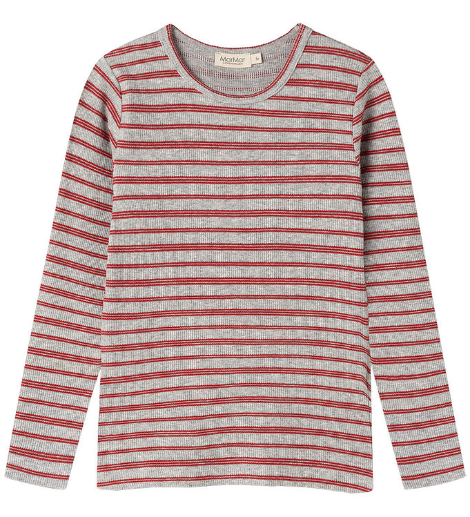 MarMar Bluse - Bomuld/Modal - Rib - Tani - Cherry Stripe
