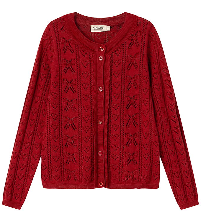 MarMar Cardigan - Bomuld/Viskose - Strik - Tilda - Cherry