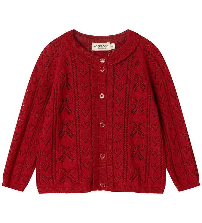 MarMar Cardigan - Bomuld/Viskose - Strik - Totti - Cherry
