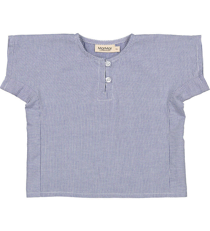 MarMar Skjorte k/æ - Tomba - Navy Stripe